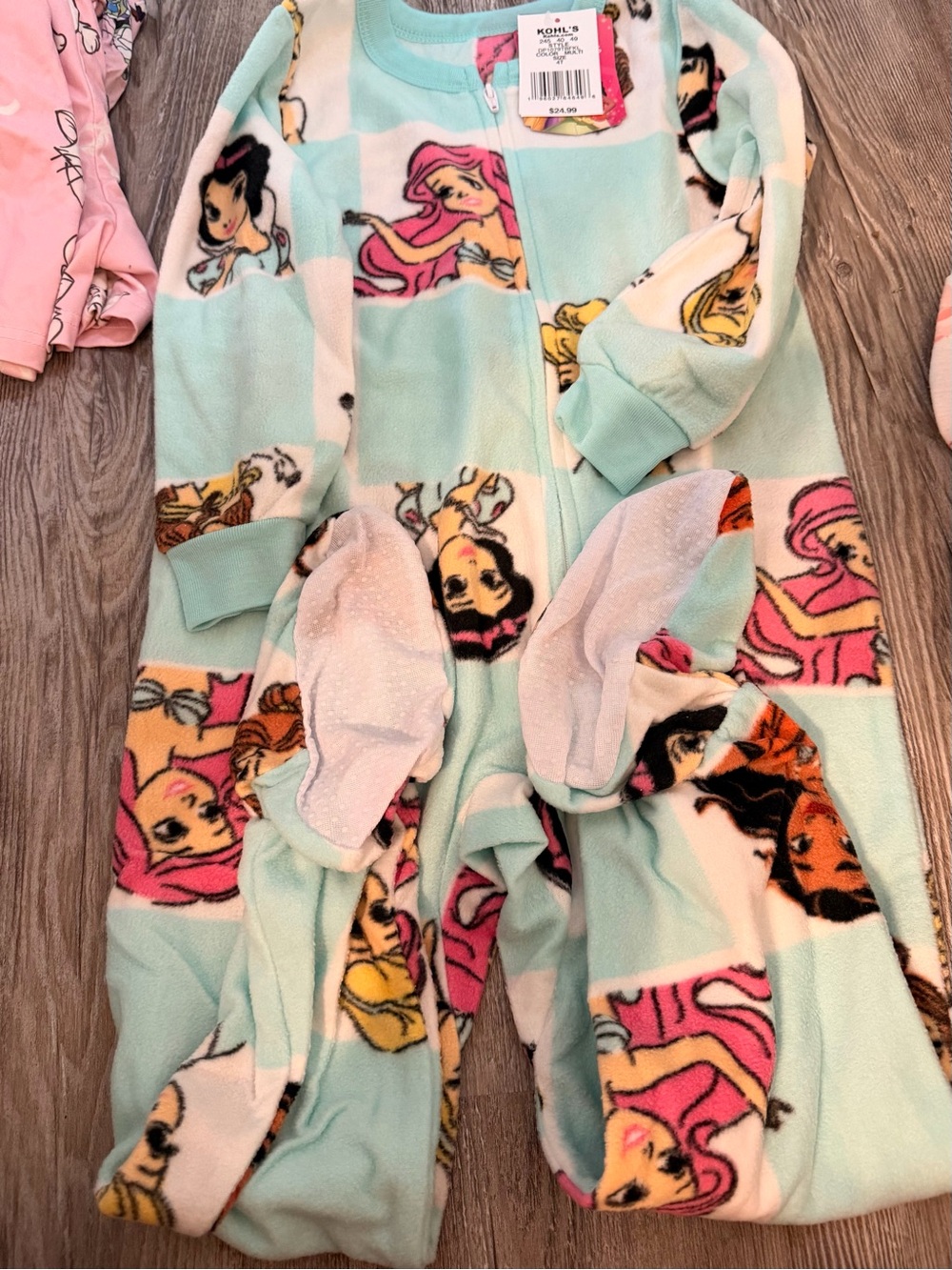 Disney princess footie pajamas